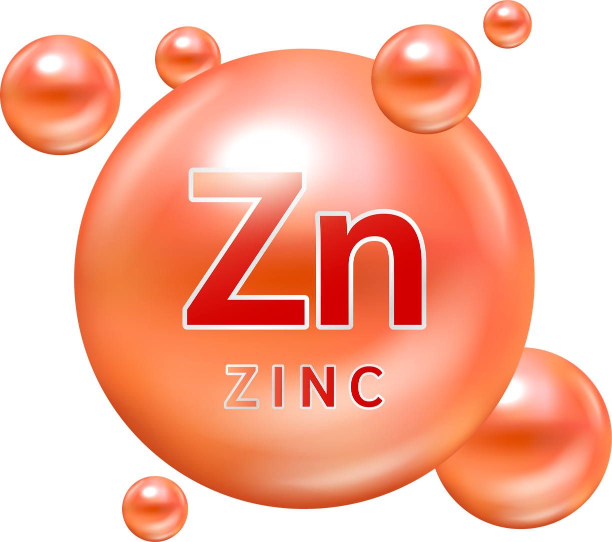 Icon 3D. Minerals Zinc and Vitamin for health. Medical and dietary supplement health care concept.